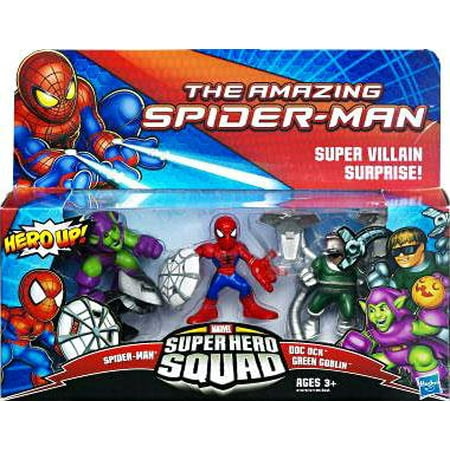 Spider-Man Super Hero Squad Super Villan Surprise Mini Figure 3-Pack