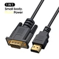 thumbnail image 1 of Neinkie Convertisseur Vidéo Cordon Plug-and-Play 1080P PVC Haute Résolution Câble HDMI vers VGA Compatible Fournitures Ménagères, 1 of 9