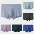 thumbnail image 2 of Men Solid Underwear Briefs Breath Middle Waist Underwear Shorts Panties Lingerie, 2 of 8