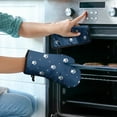 thumbnail image 2 of Paw Print Kitchen Oven Mitt and Pot Holder Sets 2 Pcs for Baking, Cooking and Grilling, Heat Resistant Up To 392 °F, 2 of 7