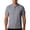 ZA-Gray collar shirt, variant on Mens Henley Shirts Short Sleeve Casual Summer Basic T-Shirts 2 Button Solid Collarless Shirts for Work Business