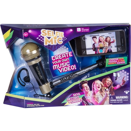 SelfieMic with Adjustable Selfie Stick