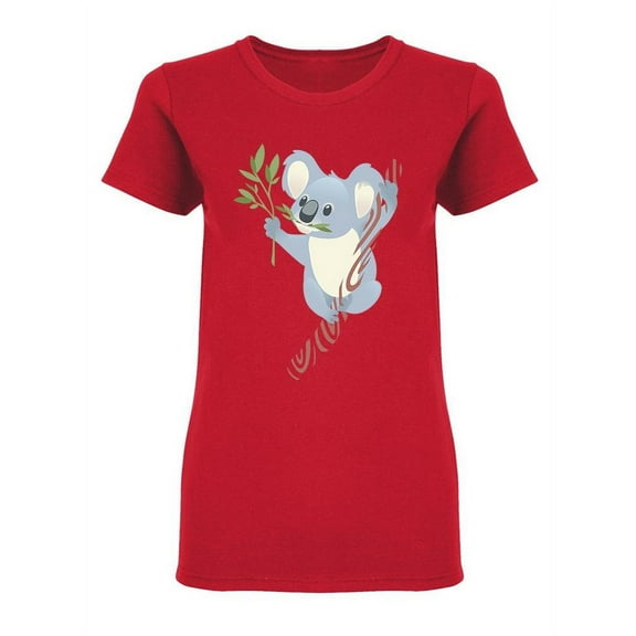Cute Gray Koala Bear Graphic T-Shirt Women -Image by Shutterstock, Female Large