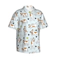 thumbnail image 2 of Hawaiian Shirt For Men, Cute Dog Puppy Ball Mens Button Down Short Sleeve Shirt, Summer Beach Shirts For Men, 2 of 2