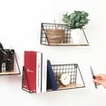thumbnail image 3 of FUTUREORYY 1Pcs Wall Mounted Display Organiser Wood Storage Rack for Householders 11.8x5.5x4.1in, 3 of 5