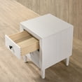thumbnail image 5 of Kaalaslupa 2-Drawer Solid Wood Nightstand, White, 5 of 5