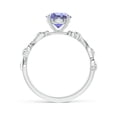 thumbnail image 2 of ANGARA Natural 1.45 ct Tanzanite and Diamond Ivy Scroll Engagement Ring in 14K White Gold for Women (Size-7mm) | December Birthstone, Anniversary, Jewelry Gift for Women | Natural Tanzanite Ring, 2 of 9