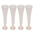 thumbnail image 4 of Miumaeov 4Pcs Wedding Crystal Flower Vase Retro Centerpiece Trumpet Vase Gold for Birthday Party Celebration Commercial Event H21", 4 of 12