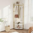 thumbnail image 4 of QinaQin Freestanding Corner Coat Rack with Shelves and a Bench, Suitable for Entryway, 4 of 5