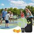 thumbnail image 3 of GASKY Pickleball Paddles Set with 2 Paddles 4 Pickle Balls Carry Bag Lightweight Portable Fiberglass Surface Green For Youth Adults Family, 3 of 7
