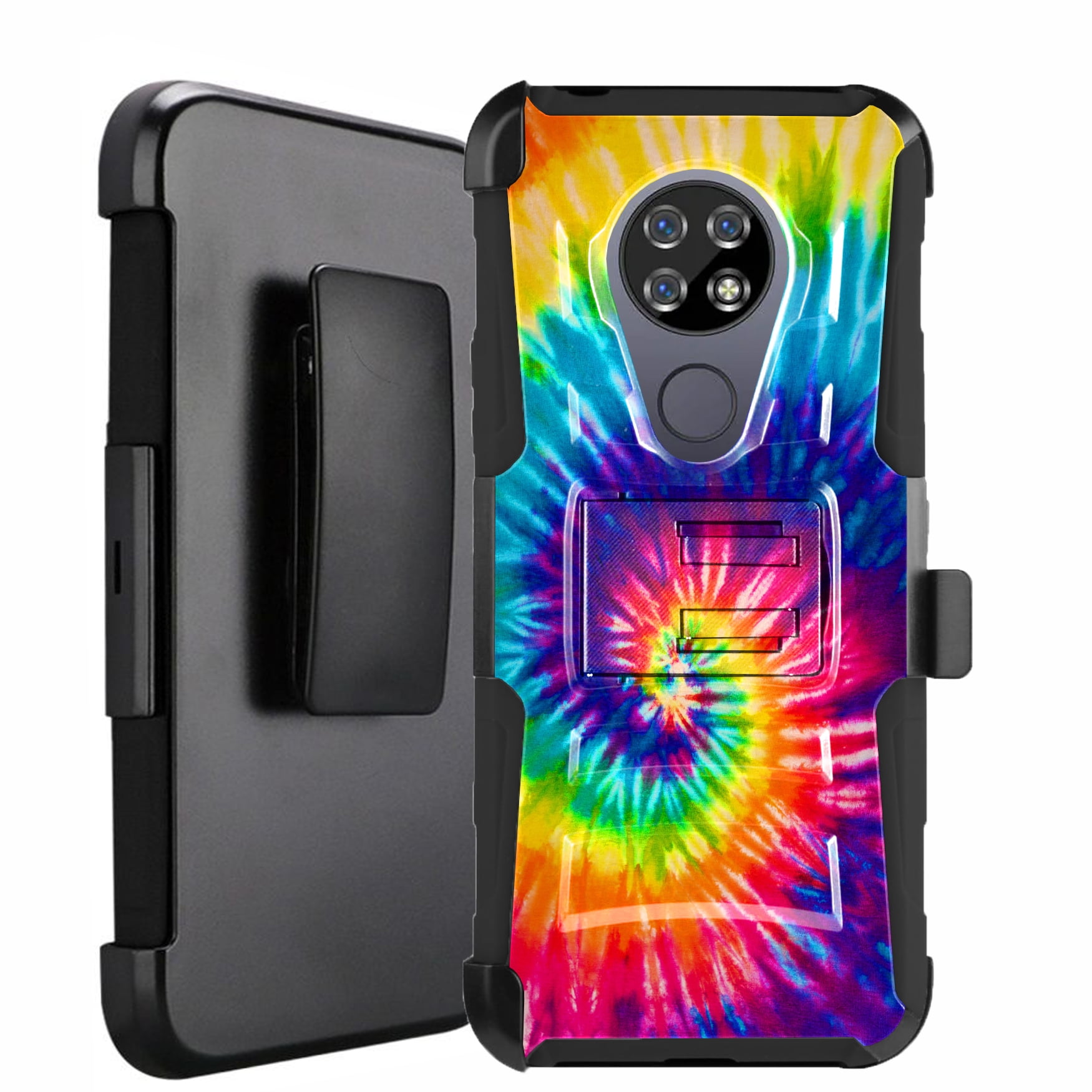 DALUX Hybrid Kickstand Holster Phone Case Compatible with Cricket Ovation / AT&T Radiant Max