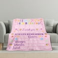 thumbnail image 3 of Flower Pink Friendship Design Cozy Blanket For Birthday Gift Idea Soft Warm Comfortable Flannel Throw Perfect For Sofa Bed Travel Camping Polyester For Family Friends Shipped From USA, 3 of 9