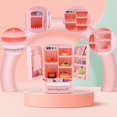 thumbnail image 5 of 95 Pcs Dollhouse Refrigerator Mini Fridge Table Dining Car Toy with Food Set Kitchen Furniture Miniatures Party Fruits Juice Milk Desserts for Children Drink Cake Pretend Play Game Fake Ice Cubes, 5 of 5