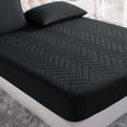 thumbnail image 2 of Protector de colchón impermeable NTBAY Quilted Twin XL negro, 2 of 8