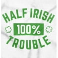 thumbnail image 2 of St Paddys Half Irish 100% Trouble Romper Boys or Girls Infant Baby Brisco Brands 6M, 2 of 6
