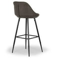 thumbnail image 4 of Set of 2 Ayane White Boucle Fabric Bar Stool with Iron Legs, 4 of 7