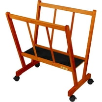 Creative Mark Firenze Wood Large Print Rack with Castors - Perfect for Display of Canvas, Art, Prints, Panels, Posters, Art Gallery Shows, Storage Rack - Walnut
