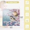 thumbnail image 2 of Dreamtimes 5 PCS Branch Berries Birds Winter Baby Muslin Washcloths, Christmas Face Towel Burp Cloths Ultrasoft Absorbent Cotton Bath Wipes Towels for Newborn Boys Girls, 2 of 7