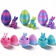 thumbnail image 5 of SHUWND 6PCS Set 3D Printed Bunny with Easter Egg, Mini Easter Eggs Fidget Toy 3D Articulated Crystal Bunny Eggs Mystery Egg Easter Basket Stuffers Surprise 3D Printed Animals Toy Set, 5 of 10