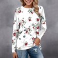 thumbnail image 2 of EIMELI Hauts Quotidiens pour Femmes Manches Longues Confortables Blouse à Imprimé Dégradé Tunique Décontractée Manches Longues Col Rond Chandail Chemises, 2 of 4