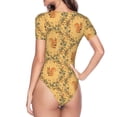 thumbnail image 4 of The Xecao Cartoon Squirrel Women's Crew Neck Body Suit, a short-sleeved bodysuit and basic swimsuit, both comfort and style for dating and daily life, 4 of 9