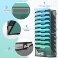 thumbnail image 3 of Organizador de archivos de pared Gawerk de 11 niveles para colgar en metal negro, 3 of 7