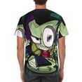 thumbnail image 2 of Cartoon Invader Zim T-Shirt for Men Novelty 3D Pritneted Casual Short Sleeve Tees Shirt Summer Street T Shirt Top, 2 of 7