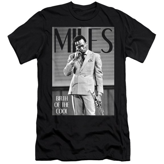 Miles Davis Simply Cool Adult 30/1 T-Shirt Black