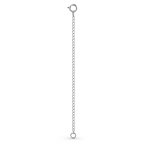 4Pcs 925 Sterling Silver Necklace Extenders, 1" 2" 3" 4" Extension Chains for Necklace Bracelet Anklet