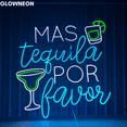thumbnail image 2 of Glowneon Mas Tequila Por Favor Neon Sign For Tequila Cocktail Bar Art, 2 of 5