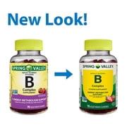 Spring Valley Vitamin B Complex Vegetarian Gummies, Strawberry Flavor, 70 Count