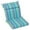 Pike Azure, variant on Blazing Needles Spun Polyester Outdoor Squared Seat/Back Chair Cushion-Color:Pike Azure