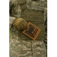 thumbnail image 6 of MARSHAL Men's Vintage Genuine Leather RFID Wallet with Military Tribute Design  'Land of the Free, Because of the Brave' Engraving, Western Style Tan, 6 of 9