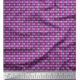 thumbnail image 1 of Soimoi Purple Cotton Poplin Fabric Diamond Geometric Decor Fabric Printed Yard 42 Inch Wide, 1 of 3