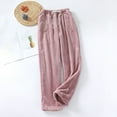 thumbnail image 3 of Kopltyrfg Soft Fleece Sleep Pant for Women Plush Pajama Bottoms Lounge Pants with Pockets Casual Fuzzy Fluffy Lounge Pants Pink L, 3 of 4