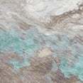 thumbnail image 4 of HomeRoots 622424 9 x 12 ft. Teal, Blue & Taupe Abstract Washable Transitional Indoor & Outdoor Rectangle Area Rug, 4 of 9