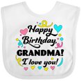 thumbnail image 3 of Inktastic Happy Birthday, Grandma I Love You Boys or Girls Baby Bib, 3 of 4