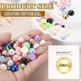 thumbnail image 2 of 600Pcs Perla Media, Perlas Imitación Plásticas Planas de 8mm Cabochón para Manualidades DIY Ropa (Dorado Claro), 2 of 6
