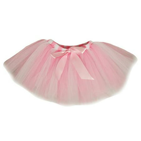 Little Girls Pink White Super Fluffy Tutu Skirt 1-2T - Walmart.com