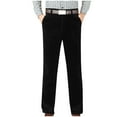 thumbnail image 1 of Pantalones largos para hombre, de color liso, rectos, de tubo, sin terciopelo añadido, de cintura alta, con cremallera y bolsillo, de pana, de poliéster., 1 of 6