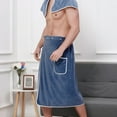 thumbnail image 2 of Lilixerw Men's Towel Wrap Bathrobe,Soft Adjustable Bath Wrap for Shower,Sauna Towels,Men Wrap Robes Microfiber Bath Towel,55.1 x 25.5 inch, 2 of 8
