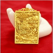 Dragon Men's  22K 23K 24K Thai Baht Gold Filled Yellow GP Pendant Necklace