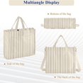 thumbnail image 6 of FORMRS Womens Corduroy Tote Bag Crossbody Shoulder Purse Handbag with Detachable Strap, Soft Brown Abstract Pattern, 6 of 7