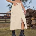 thumbnail image 4 of DailyTrove Women's Denim Cargo Midi Skirt - Casual Daily & Outdoor Wear, Versatile for Errands & Adventures, 4 of 6