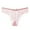 Pink, variant on Gapacks Women's Purple Lace Thong with Bow Detail - Floral Pattern, Stretchy Nylon Spandex, Comfortable No-Show Underwear for Everyday & Special Occasions, Size L