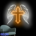 thumbnail image 2 of Handmadetneonsign Cross With Wings Neon Sign, Cross Led Sign, Cross Wall Art, Home Wall Decor 91053, 2 of 5