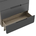 thumbnail image 5 of Modern Contemporary Urban Design Bedroom Living Room Dresser Drawer Chest Stand, Wood, Grey Gray Natural, 5 of 6