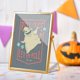 thumbnail image 1 of Adorno de acrílico con borde dorado, 14,5 cm de ancho x 19,5 cm de largo, decoración de Halloween espeluznante y brillante, 1 of 5