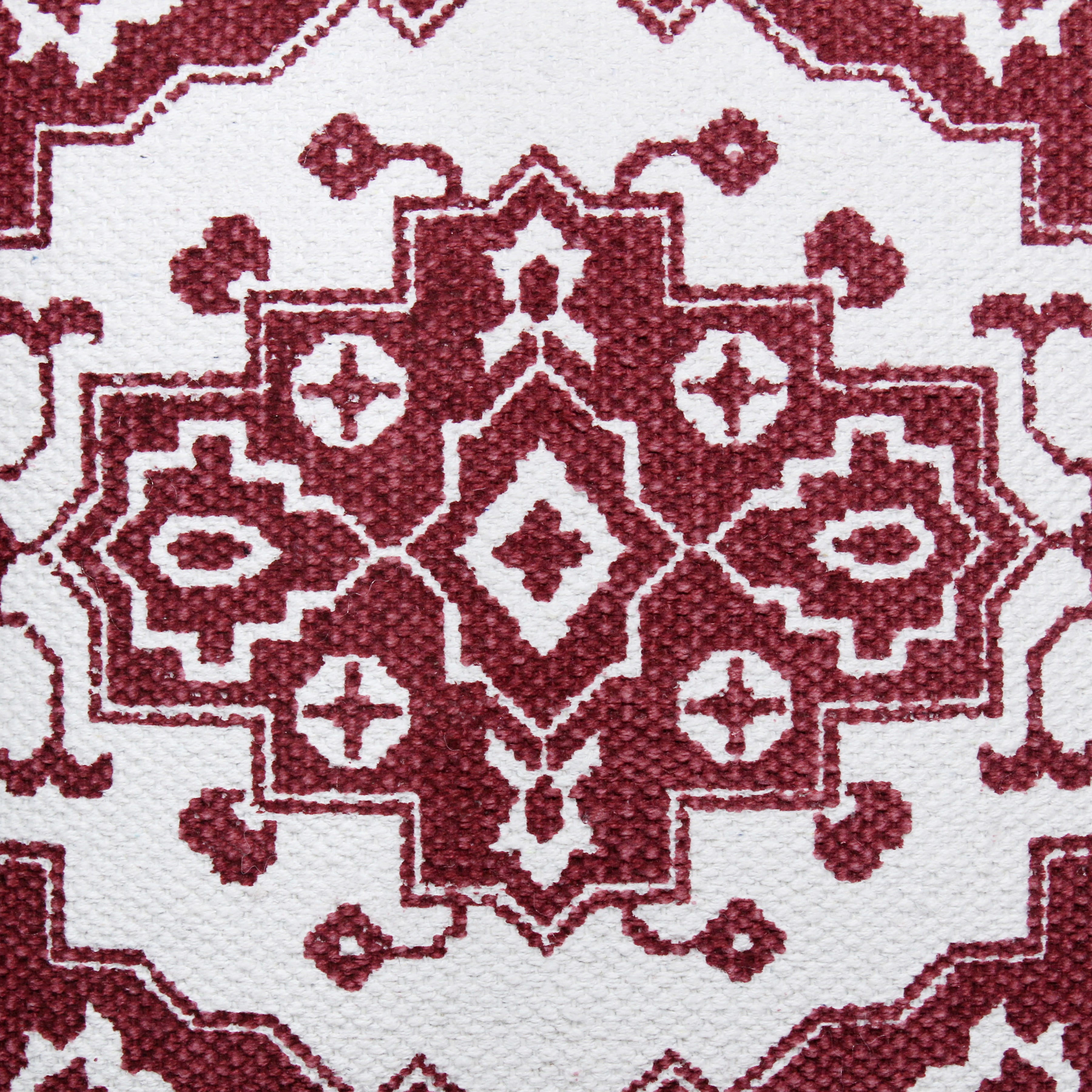 Ox Bay Indoor Boho Medallion Mosaic Throw Pillow , Red / White, 20" x 20"