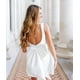 thumbnail image 3 of Vestido de cóctel Aosadin Satin A Line Mini Ivory para mujer, 3 of 6